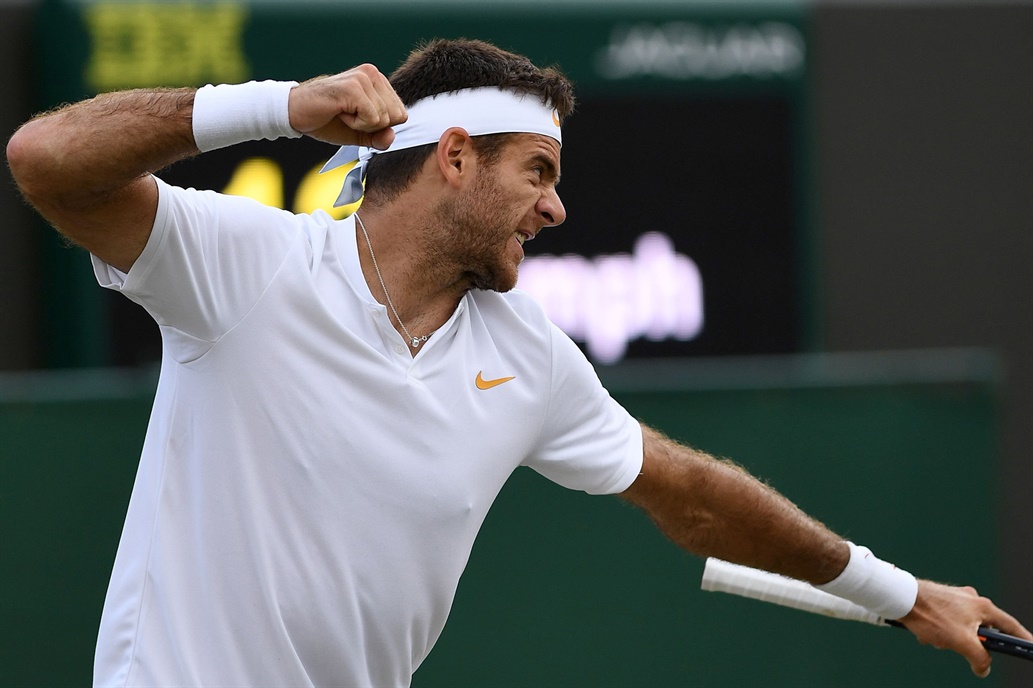 Juan Martín del Potro ante Rafael Nadal en Wimbledon